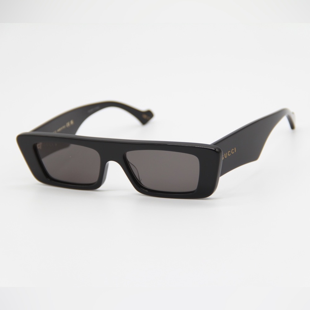 NEW GUCCI GG1331S 002 BLACK UNISEX RECTANGULAR SUNGLASSES GUCCI - Picture 2 of 14